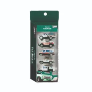 Brinquedo Kit Die-cast Com 5 Peças Temático De Resgate 22 Cm - Caixa Litografada