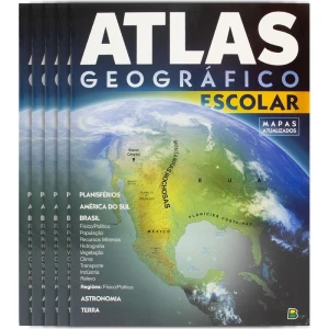 Livro Atlas Geografico Escolar 20x27 32pg