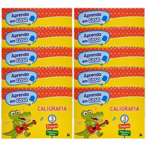 Livro Caligrafia Aprenda Em Casa Vol.3 14pg