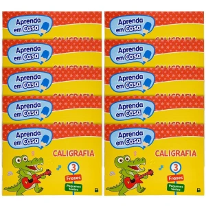 Livro Caligrafia Aprenda Em Casa Vol.3 14pg