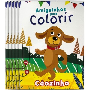 Livro Infantil Colorir Amiguinhos P/colorir 20x27 10p