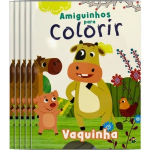 Livro Infantil Colorir Amiguinhos Para Colorir: Vaquinha
