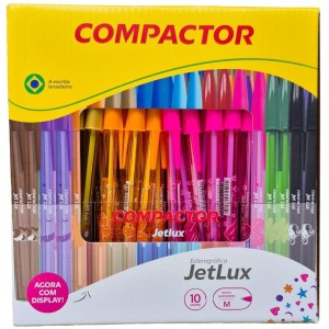 Caneta Esferografica Jet Lux 10 Cores