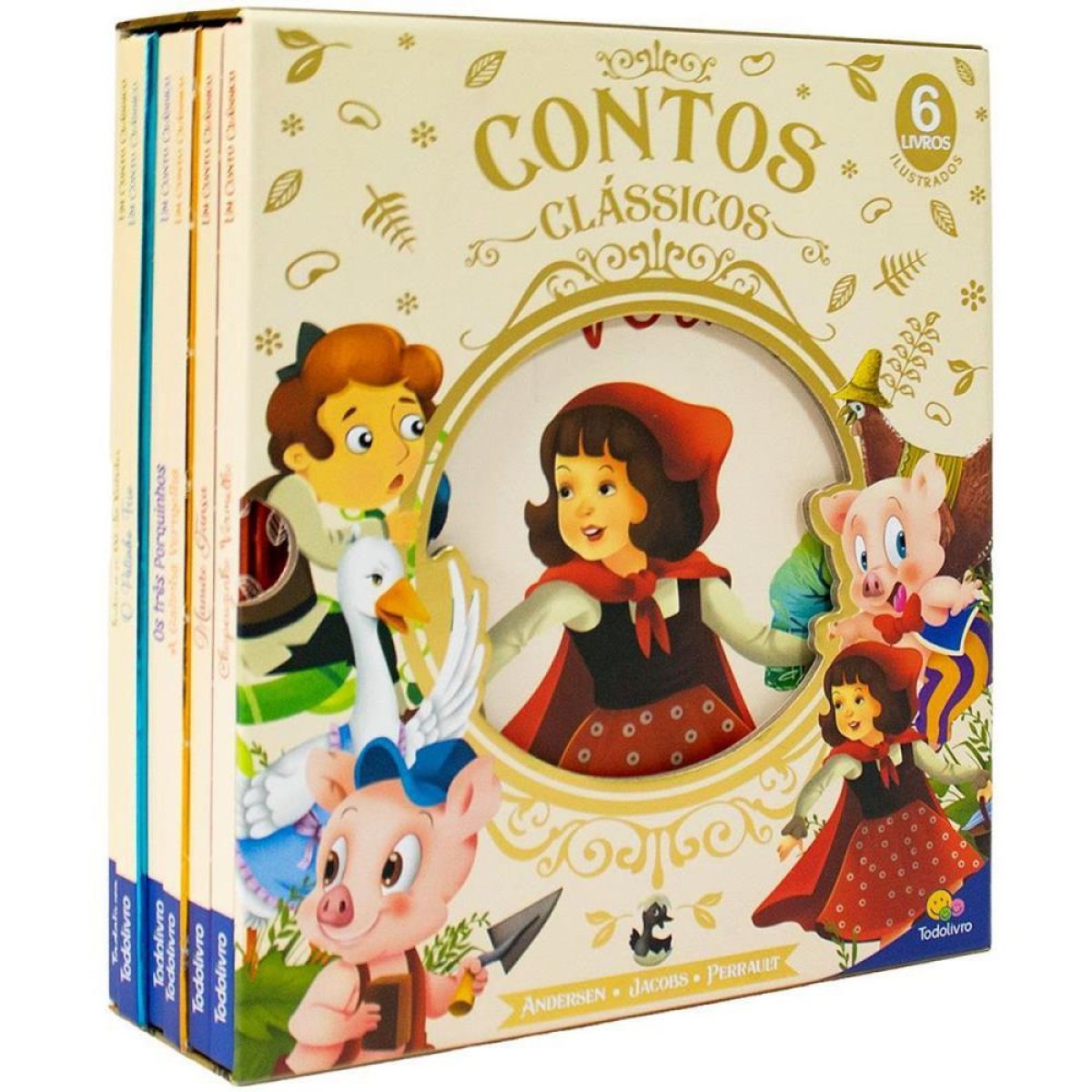 Livro Infantil Ilustrado Box Contos Classico Cd. 6tit