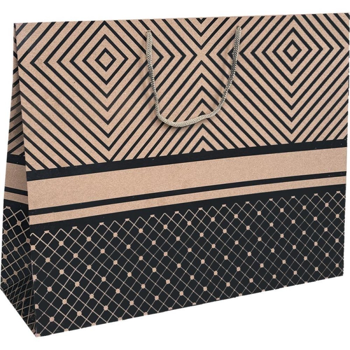Sacola Para Presente Decorada Kraft Horizontal 40x32x12cm(s)