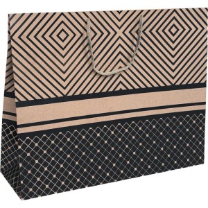 Sacola Para Presente Decorada Kraft Horizontal 40x32x12cm(s)