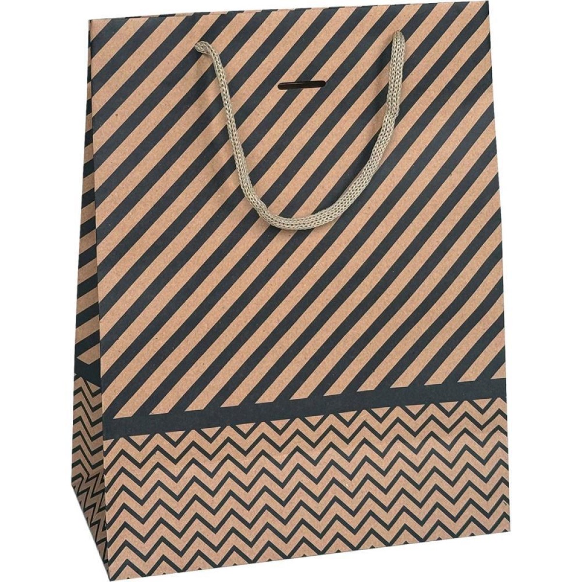 Sacola Para Presente Decorada Kraft Md 21x27x10cm (s)