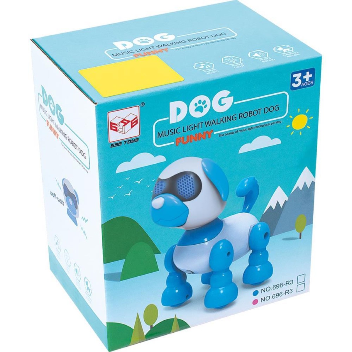 Brinquedo Para Bebe Cachorro Robo Luz/som 16cm (s)