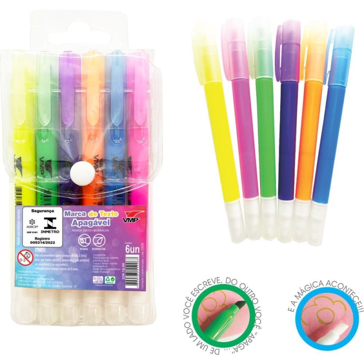Caneta Marca Texto Apagavel (s)