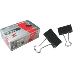 Prendedor De Papel Vmp 25mm Preto