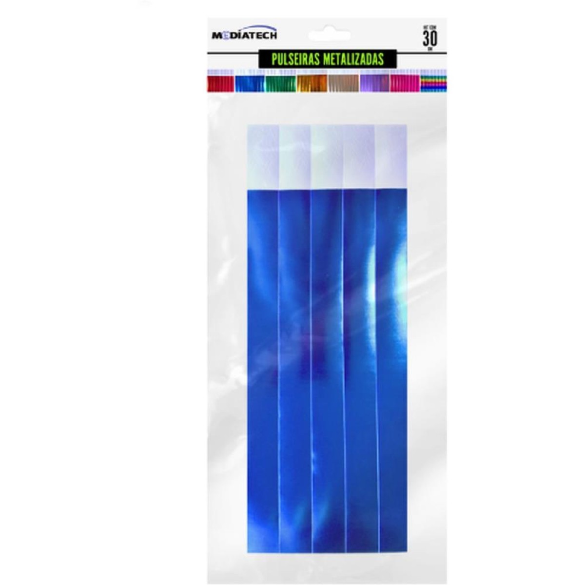 Pulseira Identificacao Hband Azul Metalizada