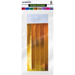 Pulseira Identificacao Hband Dourada Metalizada