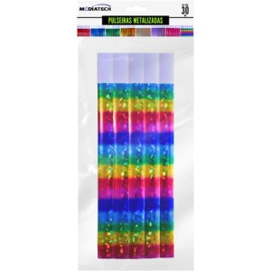 Pulseira Identificacao Hband Rainbow Holograf.metaliz