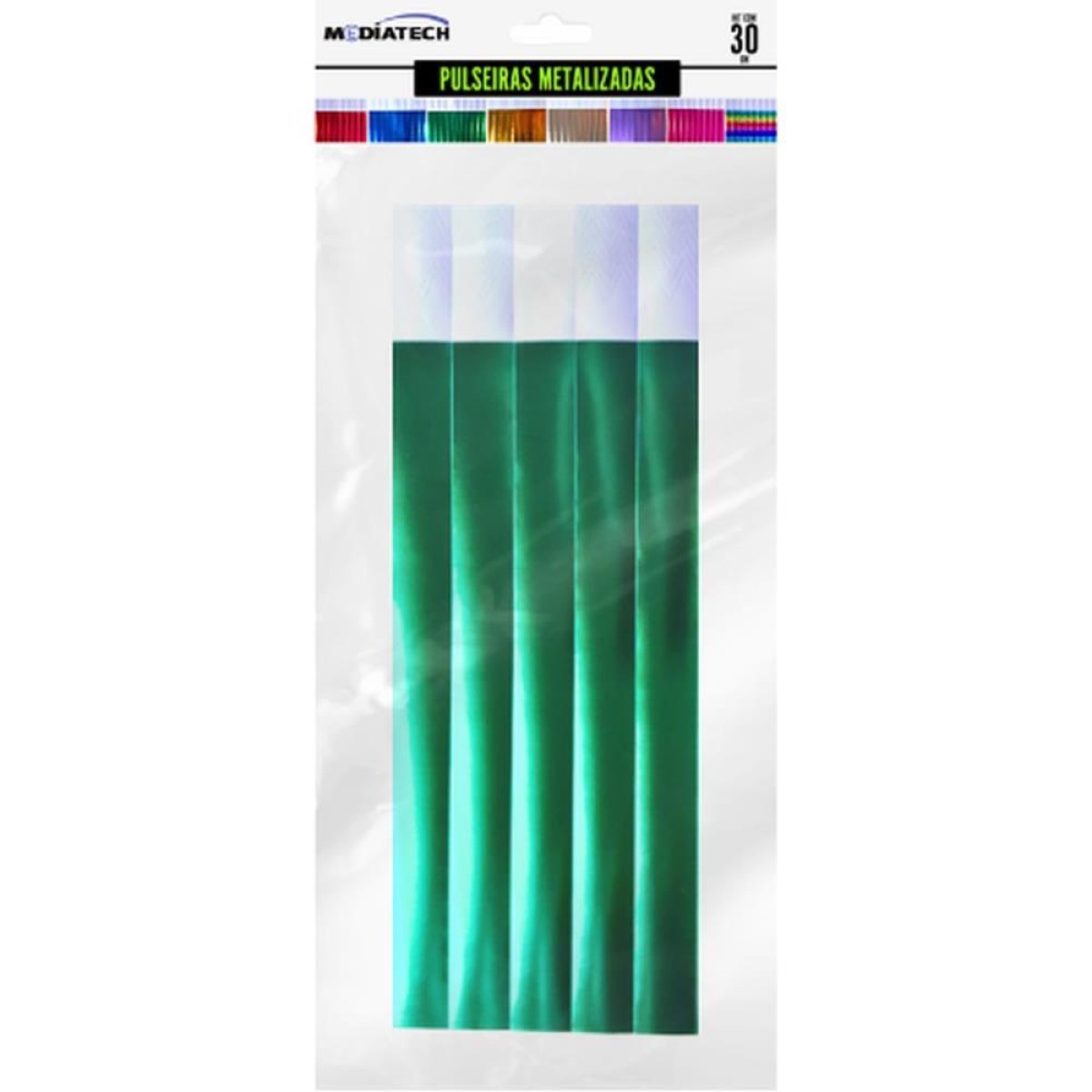 Pulseira Identificacao Hband Verde Metalizada