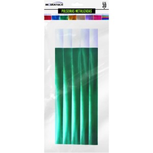 Pulseira Identificacao Hband Verde Metalizada