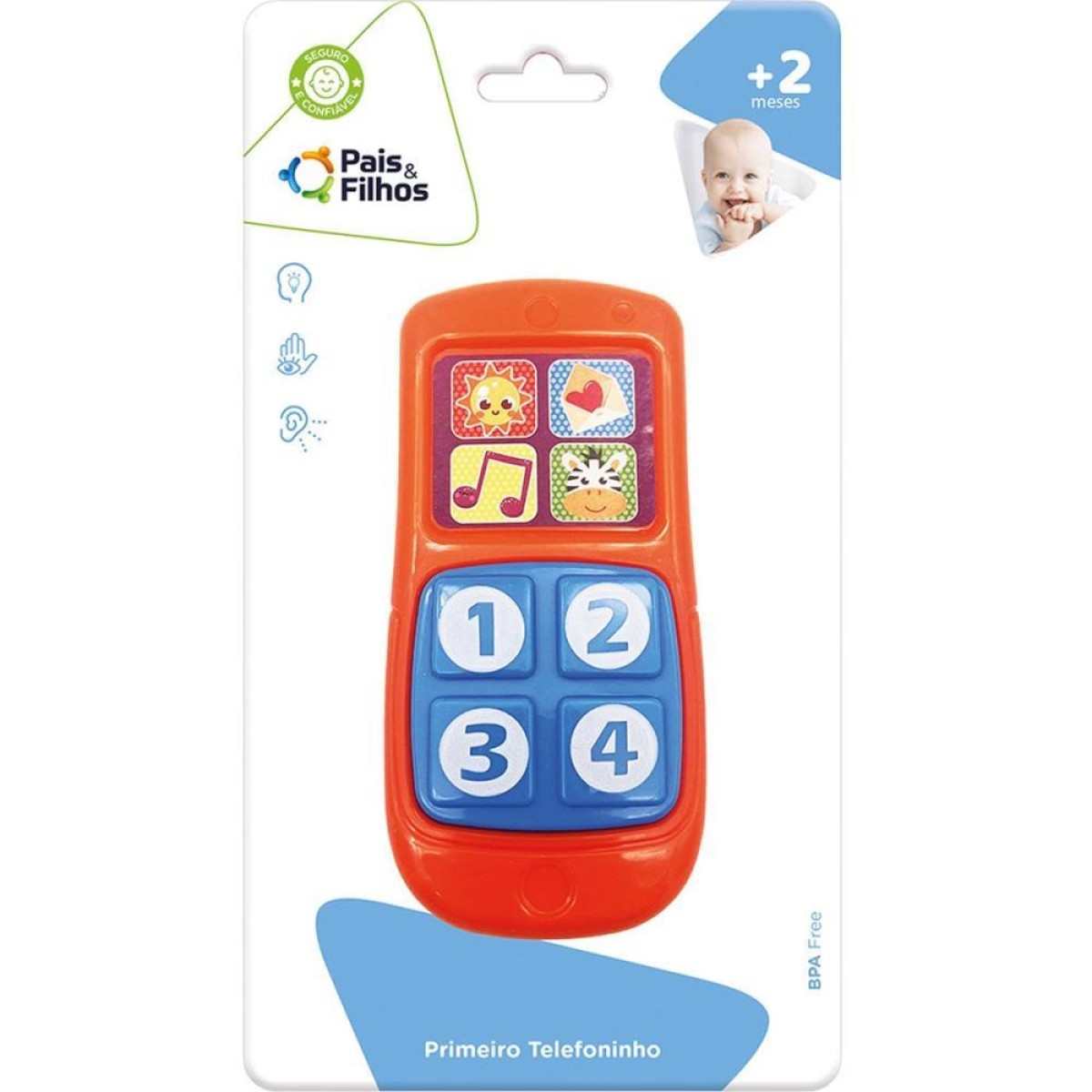 Brinquedo Para Bebe Primeiro Telefoninho C/som