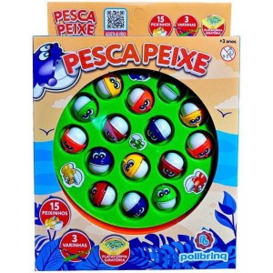 Jogo Diverso Pesca Peixe 3 Varinhas C/15peixinhos