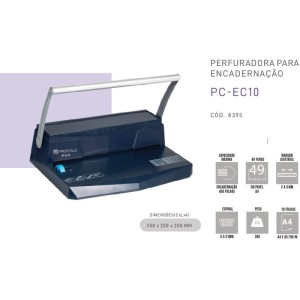 Maquina Perfuradora Perfuradora P/10fls A4 Pc-ec10-128941-82088