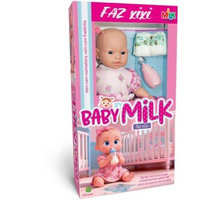 Boneca Baby Milk Faz Xixi 42cm