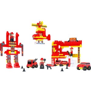 Brinquedo Para Montar Bombeiro Click 340pcs