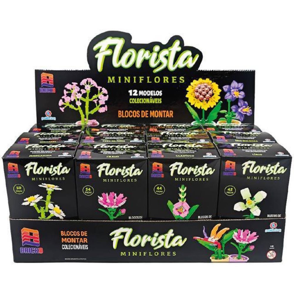 Brinquedo Para Montar Bricko Mini Flores (s)