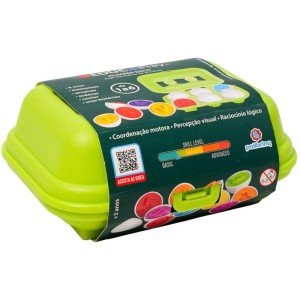 Brinquedo Pedagogico Educaplay Ovo Encaixe Numeros 6pcs