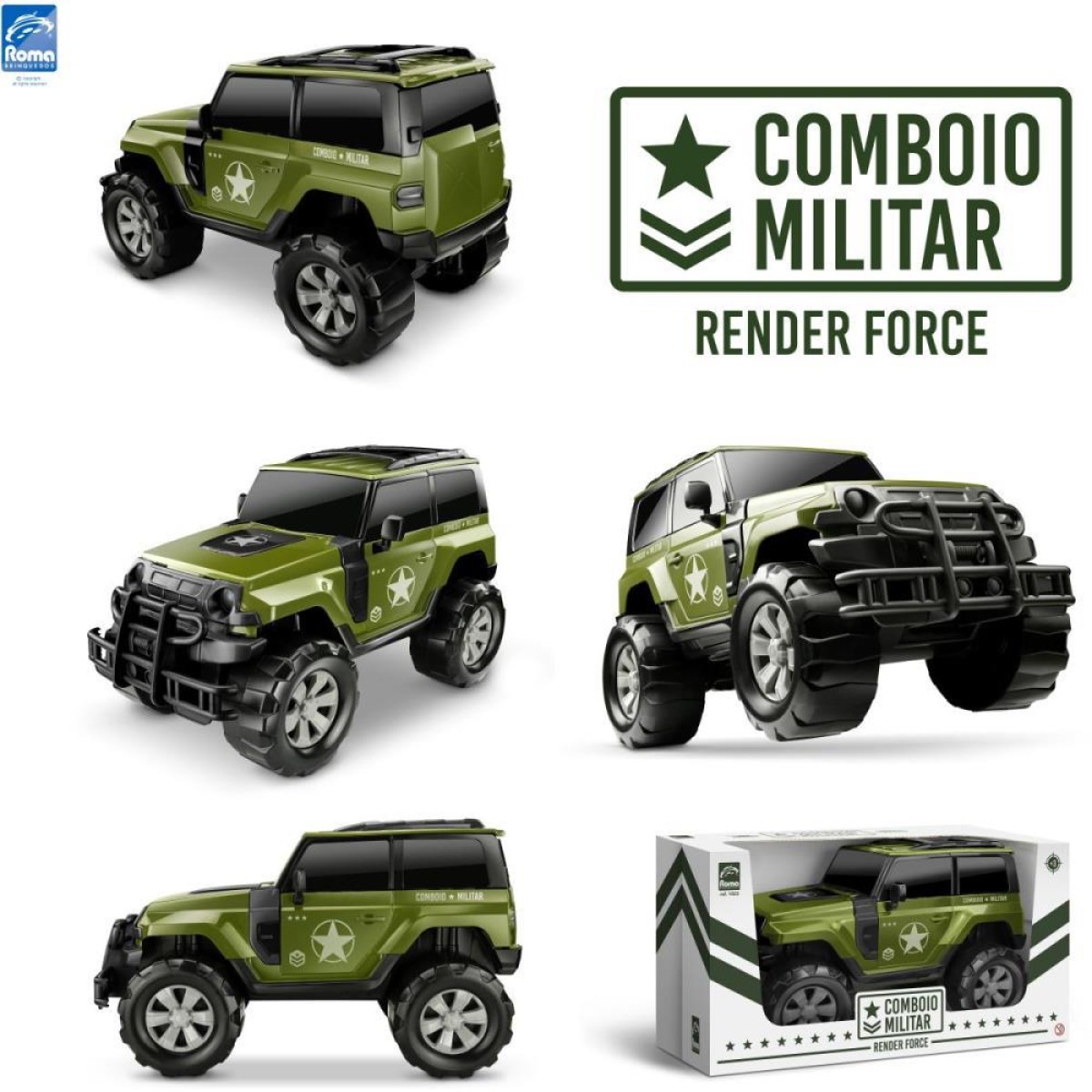Carrinho Comboio Militar Render