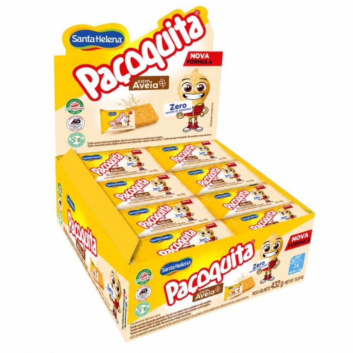 Doce Pacoquita Zero C/aveia 432g.