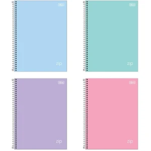 Caderno 10x1 Capa Dura Zip Colors 160fls