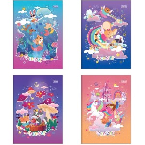 Caderno Brochurao Capa Dura Spice Kids Feminino 80fls