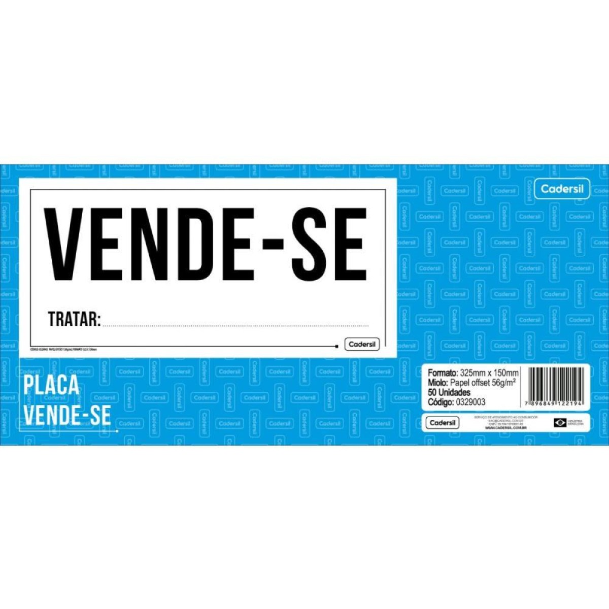 Placa De Sinalizacao Vende-se 15x32,5cm