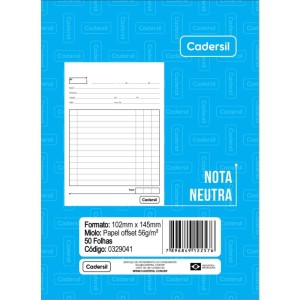 Impresso Talao Nota Neutra 1/32 50fl.102x145