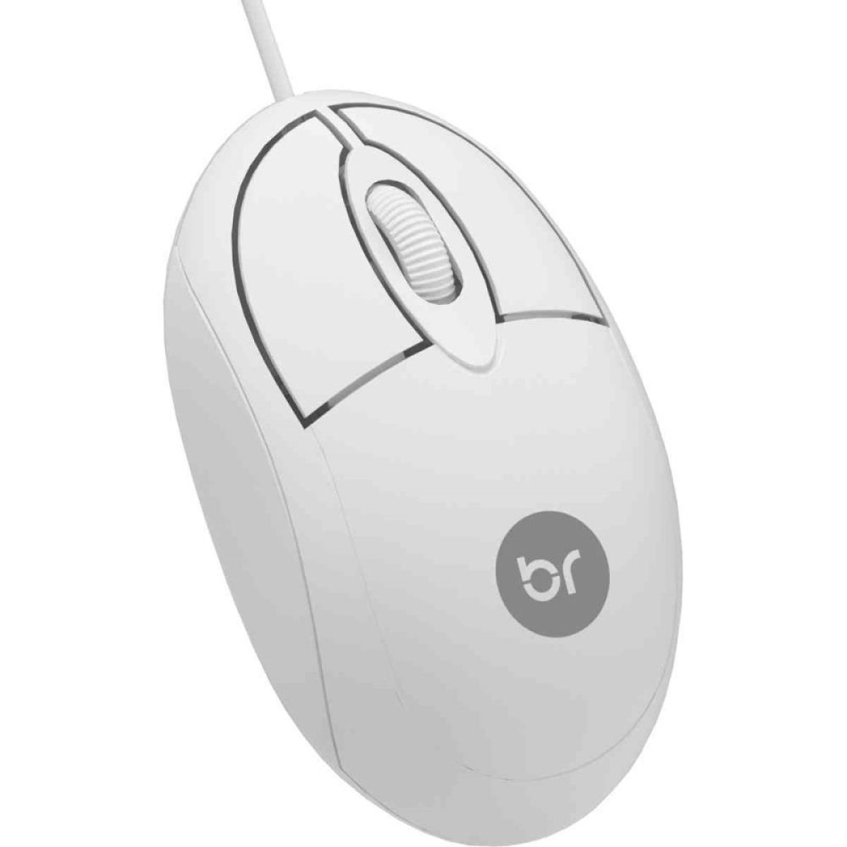 Mouse Optico Usb 1200dpi Cabo 1,2m Branco