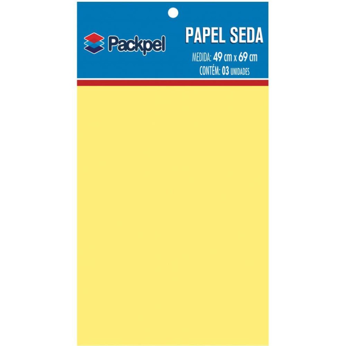 Papel De Seda Amarelo 49x69cm