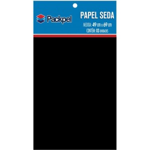 Papel De Seda Preto 49x69cm
