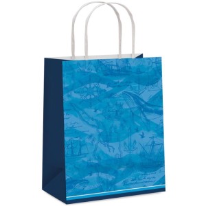 Sacola Para Presente Decorada Marine G 32x25x13cm