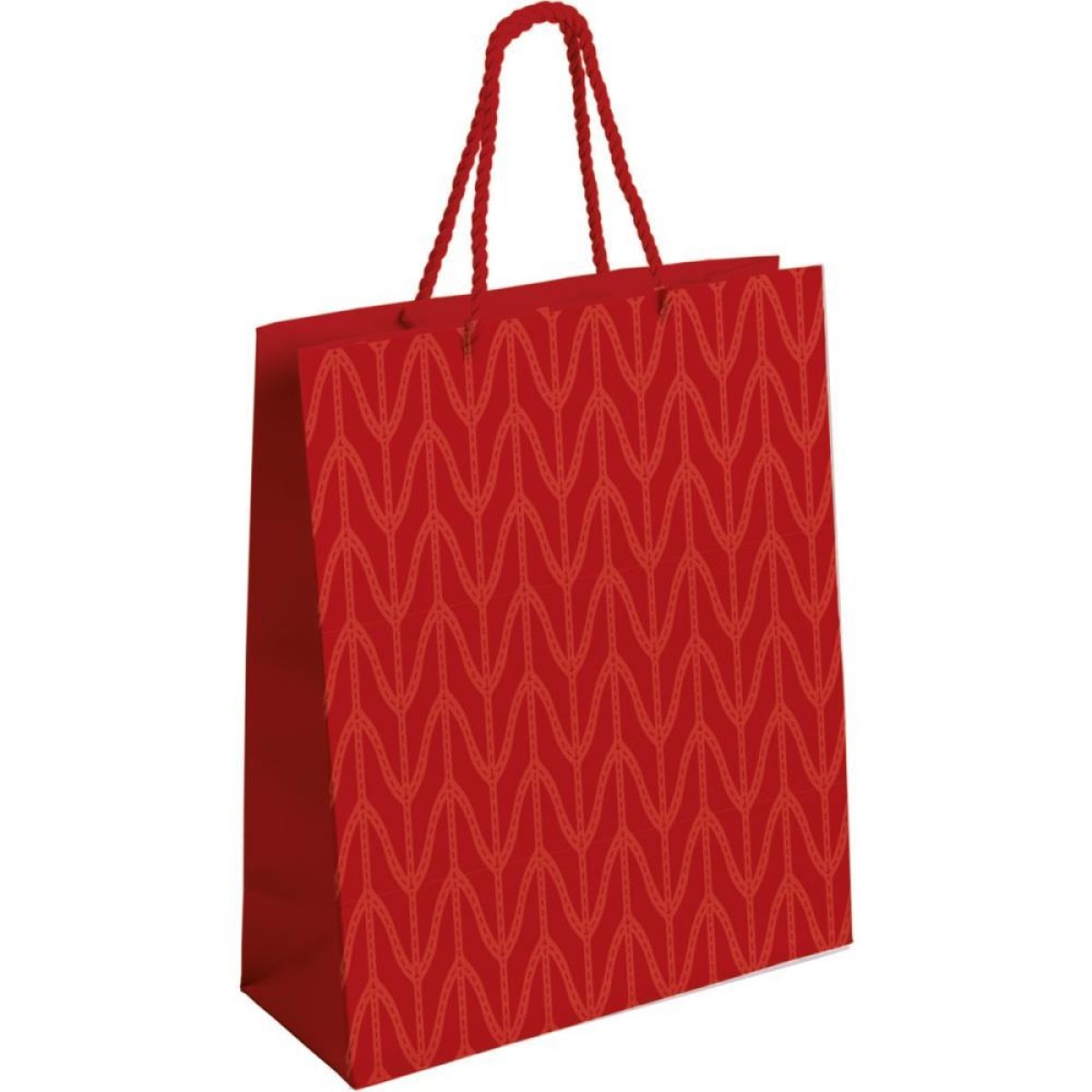 Sacola Para Presente Decorada Vermelho Premium C/relevo M 31