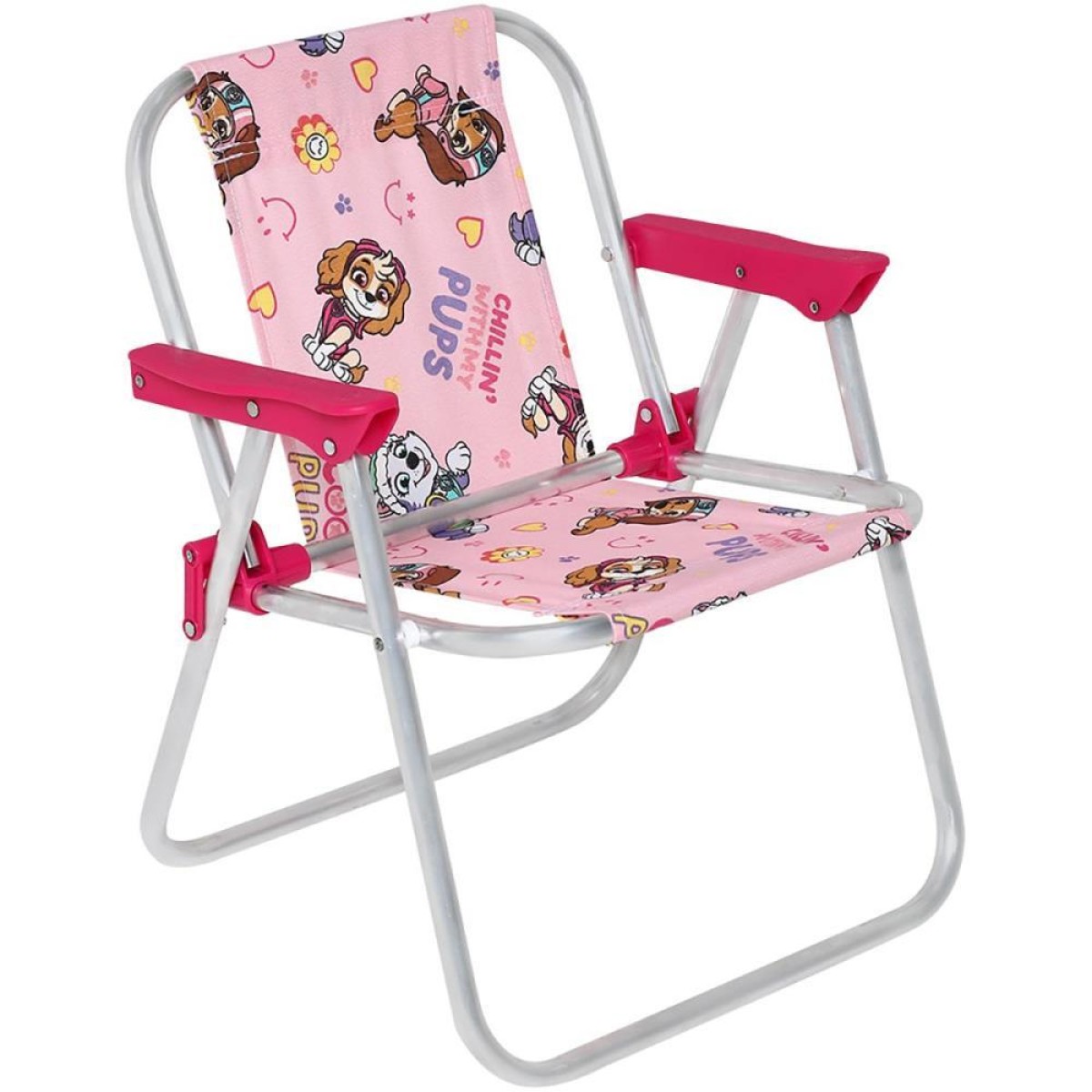 Cadeira P/piscina/praia Patrulha Canina Rosa 30kg 41,5