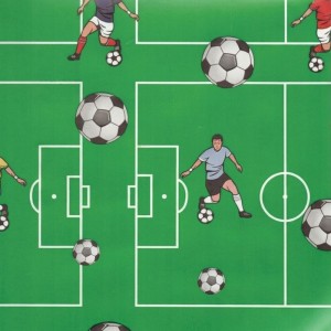 Papel Presente Bobina Couche 60cm. Mod. Futebol
