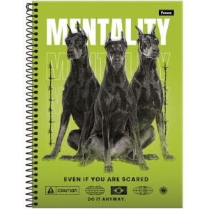 Caderno 01x1 Capa Dura Hard Dog 80fls