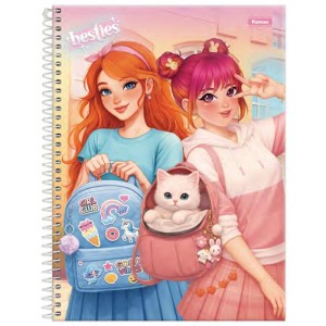 Caderno 10x1 Capa Dura Besties 160fls