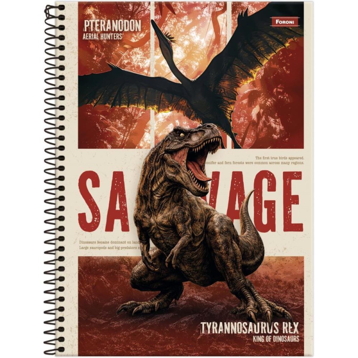 Caderno 10x1 Capa Dura Dinoverse 160fls