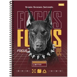 Caderno 10x1 Capa Dura Hard Dog 160fls.