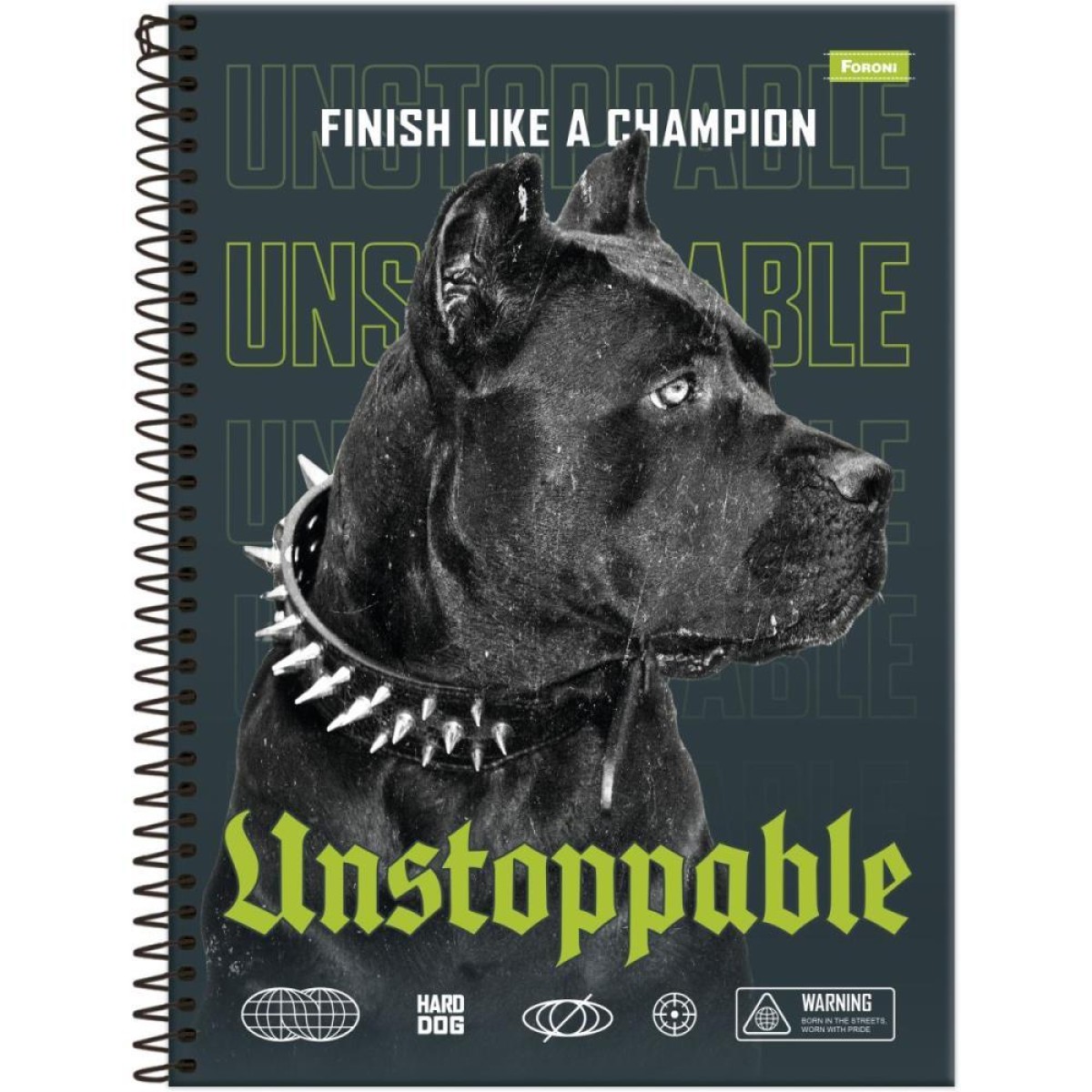 Caderno 15x1 Capa Dura Hard Dog 240fls.