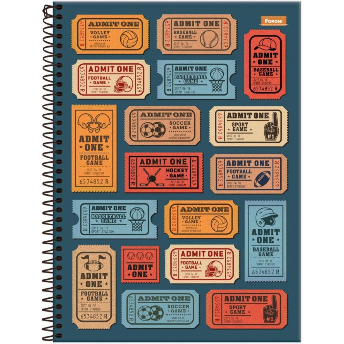 Caderno 15x1 Capa Dura Mid Masculino 240fls.