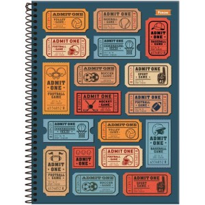 Caderno 15x1 Capa Dura Mid Masculino 240fls.