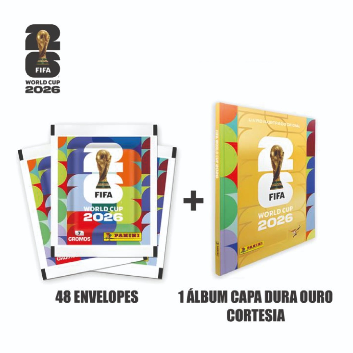 Copa Panini 2026 Figurinhas Com álbum Capa Dura Ouro Cortesia - Panini