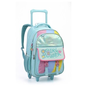 Mochila Infantil Feminina 17" Com Rodas