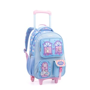 Mochila Infantil Feminina 17" Com Rodas