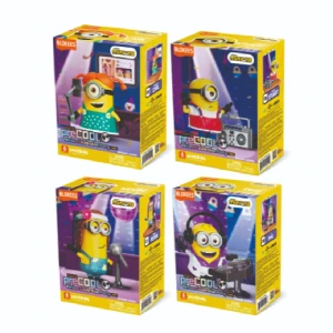 74855 - Minions Precool 01 Celebration Party Pdq (8 In 1) - (carl - 2pcs, Stuart - 2pcs, Kevin - 2pc